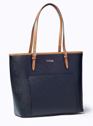 NEW Venus Large Leather Tote Bag Black Women's by VIVER Leather