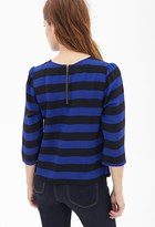 Thumbnail for your product : Forever 21 Boxy Woven Striped Top