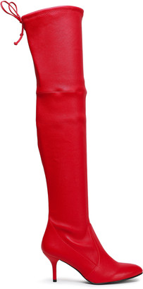 stuart weitzman red over the knee boots