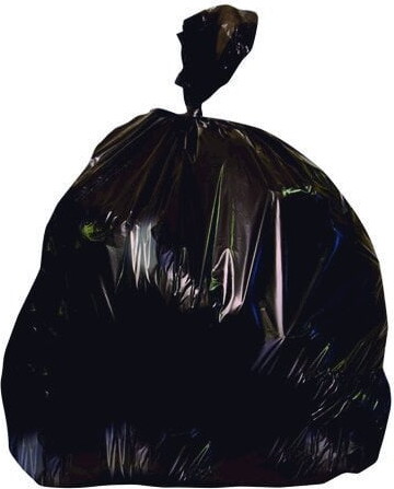 Carbon Express Heritage Linear Low-Density Can Liners, 56 gal, 1.5 mil, 51" x 48", Black, Flat Pack, 100/Carton