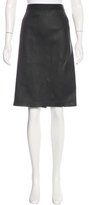 Thumbnail for your product : Helmut Lang Leather Knee-Length Skirt