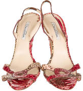 Thumbnail for your product : Oscar de la Renta Python Sandals