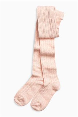 Next Girls Cream Cable Knit Tights (3-16yrs)