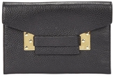 Thumbnail for your product : Sophie Hulme Black pebbled leather envelope clutch
