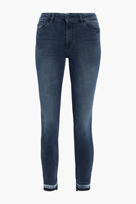 DL1961 Farrow faded cropped high-rise skinny jeans