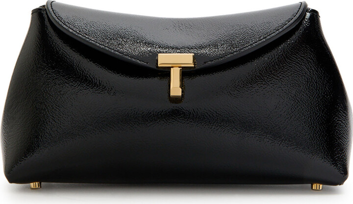 Totême T-lock Mini Patent Leather Clutch