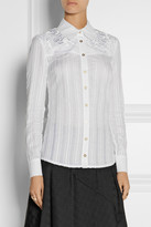 Thumbnail for your product : Hampton Sun Finds + Teatum Jones Idaho pointelle-paneled flocked cotton shirt