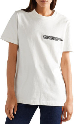 Calvin Klein Embroidered Cotton-jersey T-shirt