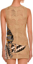 Thumbnail for your product : Missoni Fish-Appliqué Sleeveless Tunic Dress, Gold