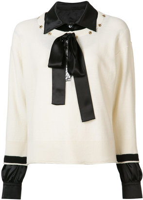 Sonia Rykiel shirt underlay jumper - women - Cashmere/Virgin Wool - M