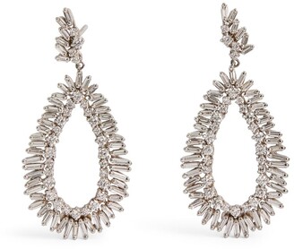 Suzanne Kalan White Gold And Diamond Fireworks Earrings