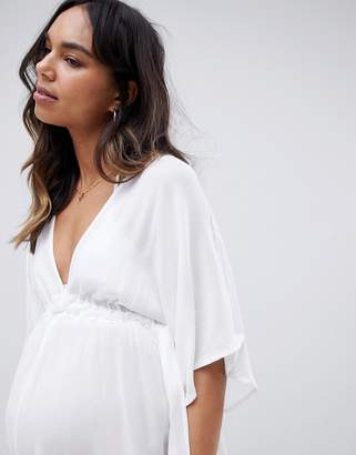 ASOS Maternity DESIGN Maternity Channel Waist Beach Cover Up