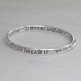 Thumbnail for your product : My Posh Shop Silver Plated Crystal Message Bangle