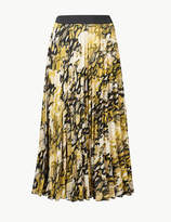 Thumbnail for your product : Marks and Spencer Animal Print Pleated Midi Skirt