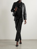 Thumbnail for your product : Deadwood + Net Sustain Brooke Leather Blazer - Black