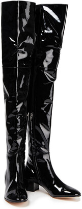 Gianvito Rossi Patent-leather Thigh Boots