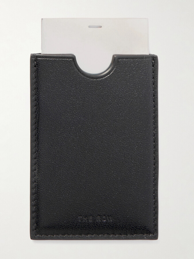 The Row - Textured-leather Mirror Sleeve - Black