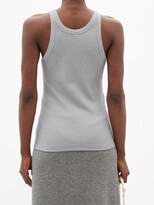 Thumbnail for your product : Totême Ribbed Organic Cotton-blend Jersey Tank Top - Mid Blue
