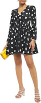 Thumbnail for your product : Maje Rayom Wrap-effect Floral-print Broderie Anglaise Cotton Mini Dress