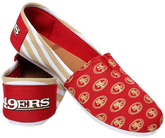 Forever Collectibles Women San Francisco 49ers Canvas Stripe Shoes