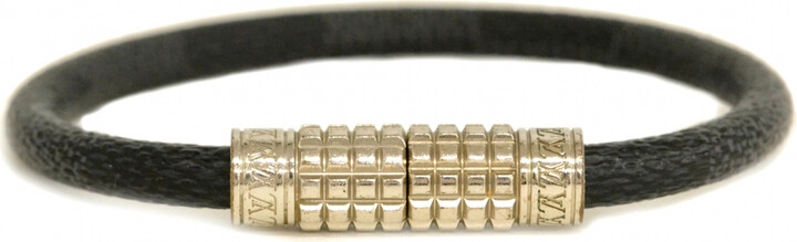 LOUIS VUITTON Bracelet LV Instinct Logo Signature Bicolor Monogram Flower  M00508 Men's Accessories Jewelry