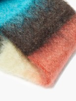 Thumbnail for your product : Loewe Logo-tab Striped Fringed Scarf - Pink Multi