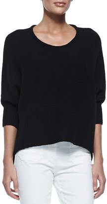 Michael Kors Collection Dolman-Sleeve Crewneck Sweater, Black