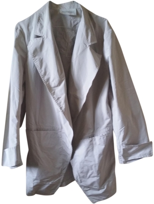 Saint Laurent Grey Polyester Trench coat