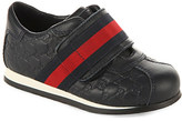 Thumbnail for your product : Gucci Embossed leather trainers 1-8 years - for Men