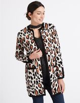 Thumbnail for your product : Marks and Spencer Animal Print Open Front Round Neck Cardigan