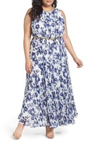 Thumbnail for your product : Eliza J Plus Size Women's Belted Floral Maxi Dress