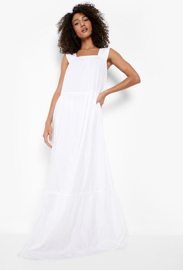 boohoo Tall Cotton Wide Strap Maxi Dress - ShopStyle
