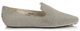 Thumbnail for your product : Jimmy Choo Wheel Pebble Suede Slippers with Silver Mini Studs