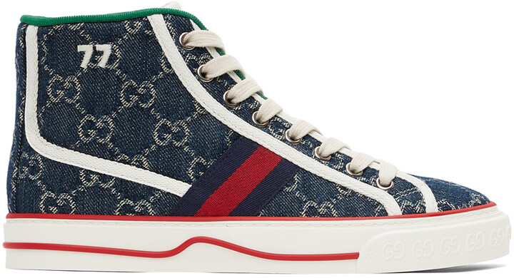 Gucci Blue High Sneakers - ShopStyle