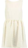 Redvalentino Pleated Cloqué Cotton-Blend Mini Dress