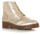 Thumbnail for your product : New Look Teens Gold Metallic Lace Up Rubber Sole Boots