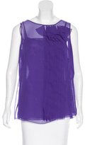 Thumbnail for your product : Akris Punto Pleated Sleeveless Top