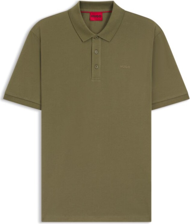 HUGO BOSS Regular-fit cotton polo with logo print