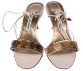 Thumbnail for your product : Manolo Blahnik Embellished Lace-Up Sandals