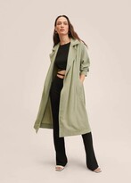 Thumbnail for your product : MANGO Flowy oversize trench mint green - Woman - 1XL