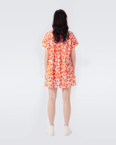 Thumbnail for your product : Diane von Furstenberg Fiona Cotton-Poplin Mini Dress in Summer Leopard Large Tomato Red