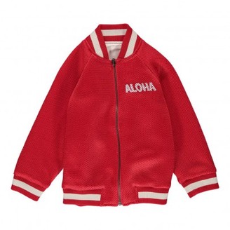 Stella McCartney Kids Reversible Willow teddy jacket Red