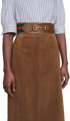 Gucci Belted Suede Skirt