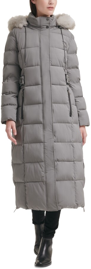 dkny maxi down coat