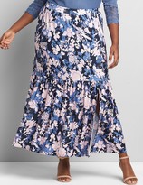 Thumbnail for your product : Lane Bryant Pull-On Crepe Midi Skirt with Slit