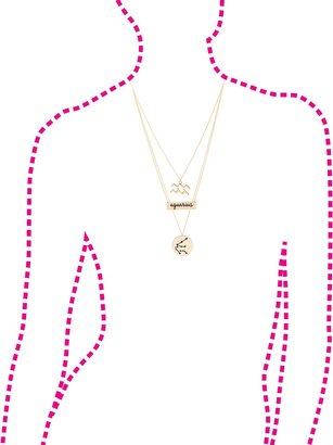 Charlotte Russe ""Aquarius"" Astrology Necklace & Earrings Set