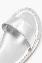 Thumbnail for your product : boohoo Wide Fit 2 Part Leather Sandals