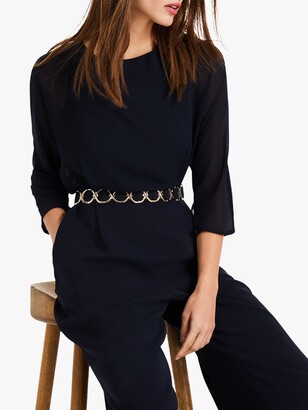Phase Eight Tiffany Belted Jumpsuit, Navy