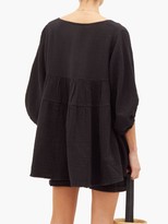 Thumbnail for your product : Anaak Anaak Babydoll Scoop-neck Cotton Top - Black