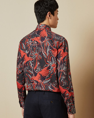 Ted Baker PARODOT Parrot print cotton shirt